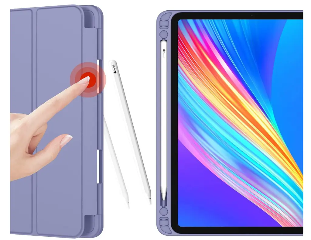 Чохол-книжка CDK для Apple iPad Air 10.9" 4gen 2020 екокожа/силікон Smart Case cлот стилус (011190) lavender - фото 2