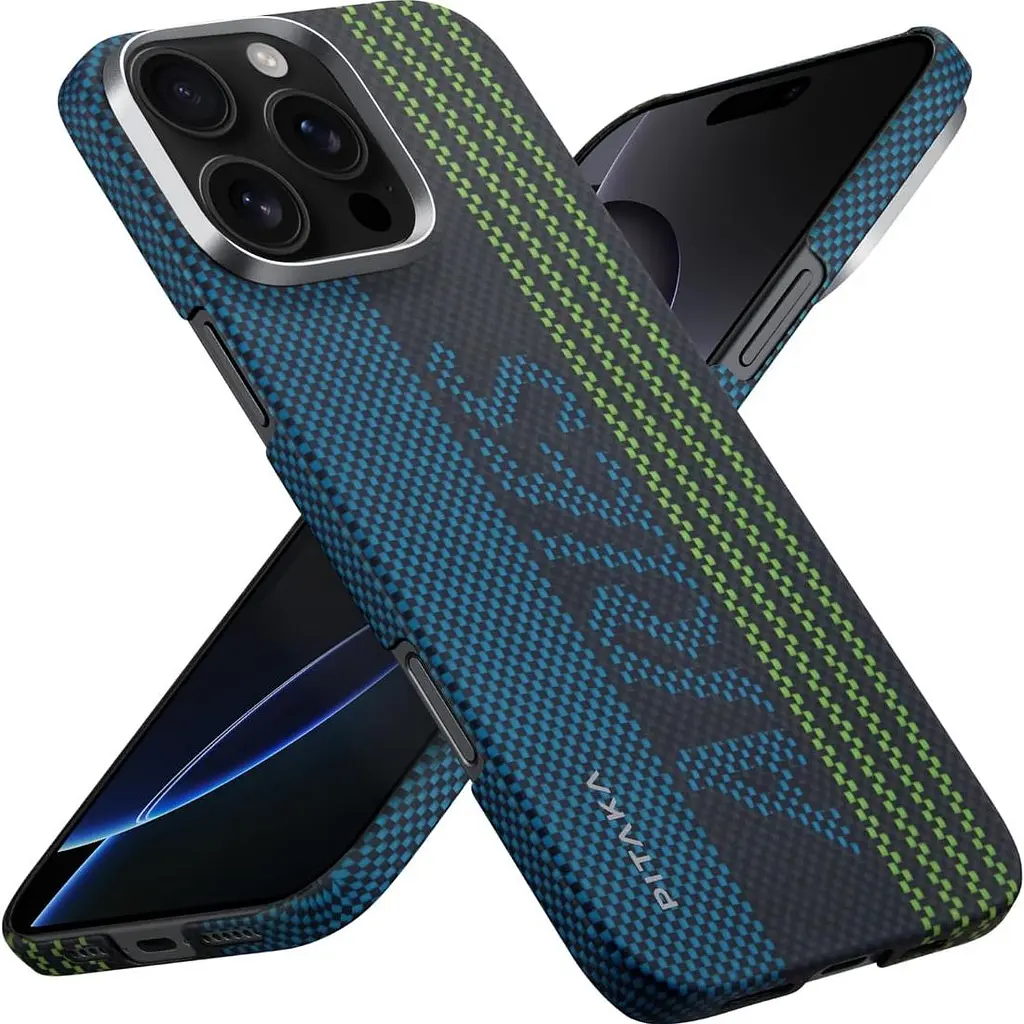 Чехол Pitaka MagEZ Tactile Woven Aries для Apple iPhone 16 Pro Credit Card (KI1601CR) [136821] - фото 5