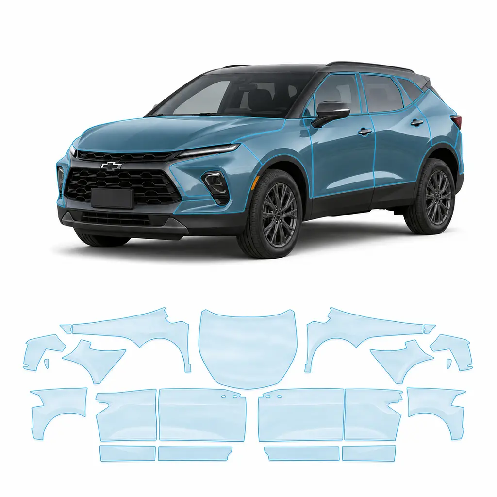 Антигравійна захисна бронеплівка за лекалами для Chevrolet Blazer III facelift 2023-2025 - повний кузов