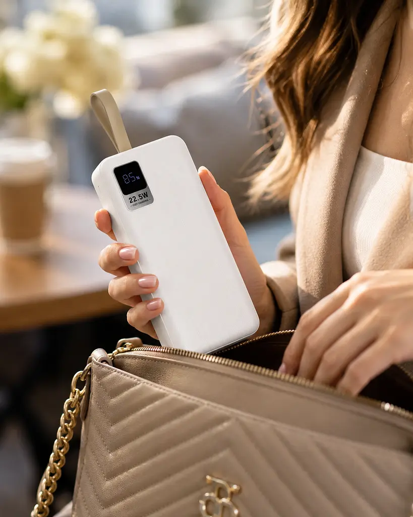 Повербанк із швидкою зарядкою, 40000mAh / Зовнішній акумулятор 22,5W KP-93 / Power bank 2хUSB - фото 4