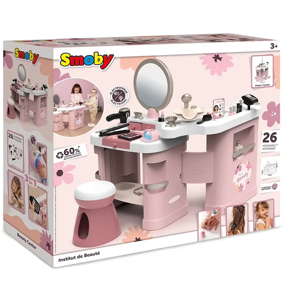 Ігровий набір Smoby Toys Б'юті салон. Стиліст з набором косметики, звуковими та світловими ефектами (7600320256) - фото 3