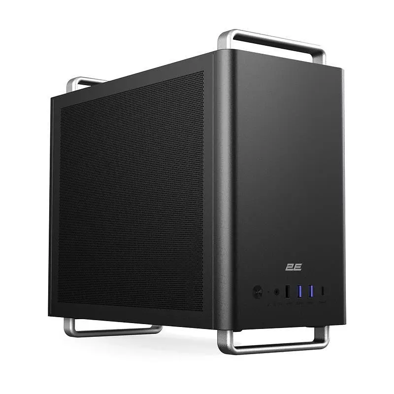 Корпус 2E Credo V300B Mesh, чорний без БП, Mini Tower, для Micro ATX/Mini ITX, 1xType-C/2xUSB 3.0/1xUSB 2.0, макс. CPU -