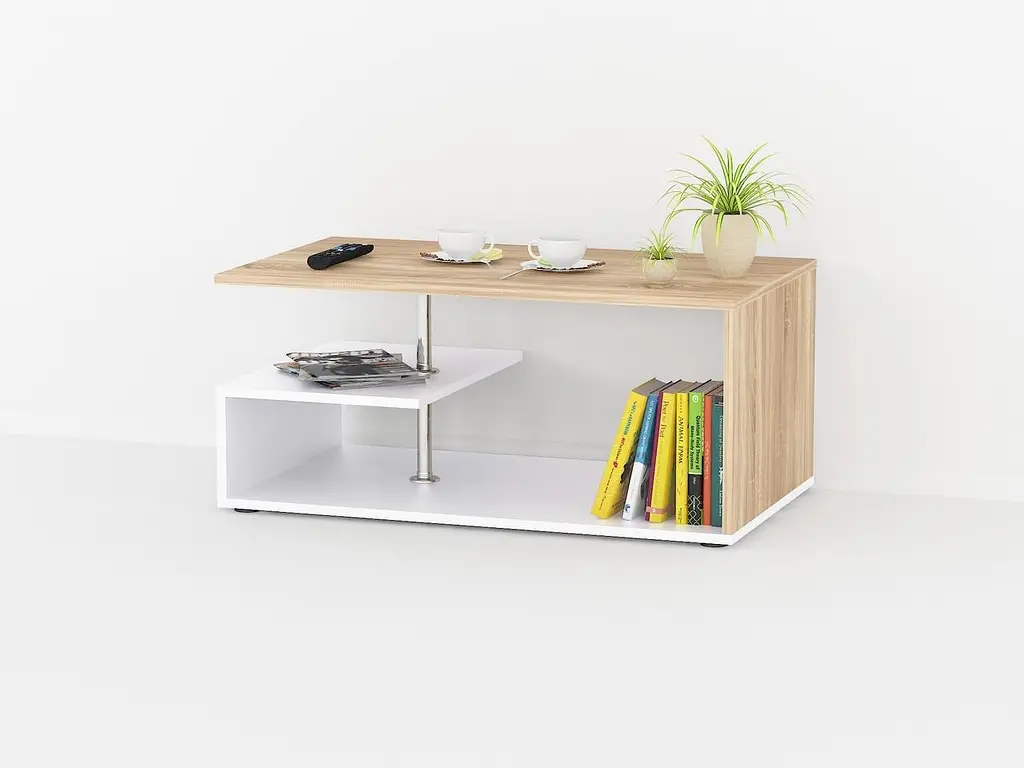 Стіл журнальний Moreli Forte Martin Дуб сонома / Білий (id27-0000-69-sonoma-white) - фото 2