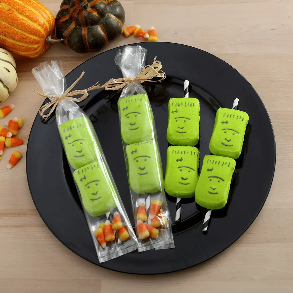 Маршмеллоу Peeps Marshmallow Candy Halloween Green Frankenstein Monster 3шт, 42г - фото 9