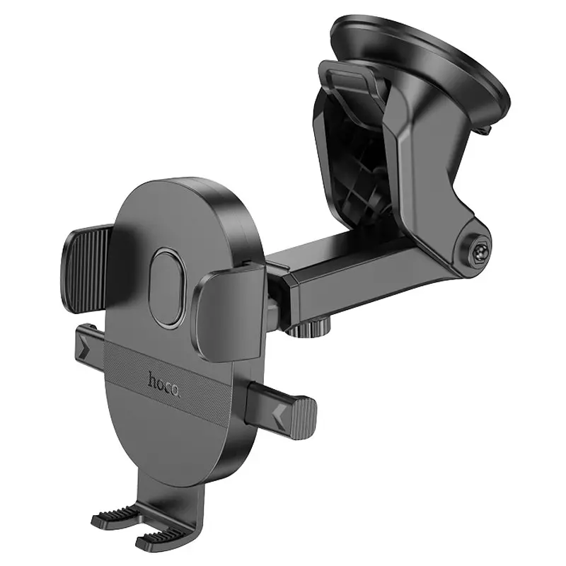 Автодержатель Hoco H19 Mighty one-button (center console) Black - фото 4