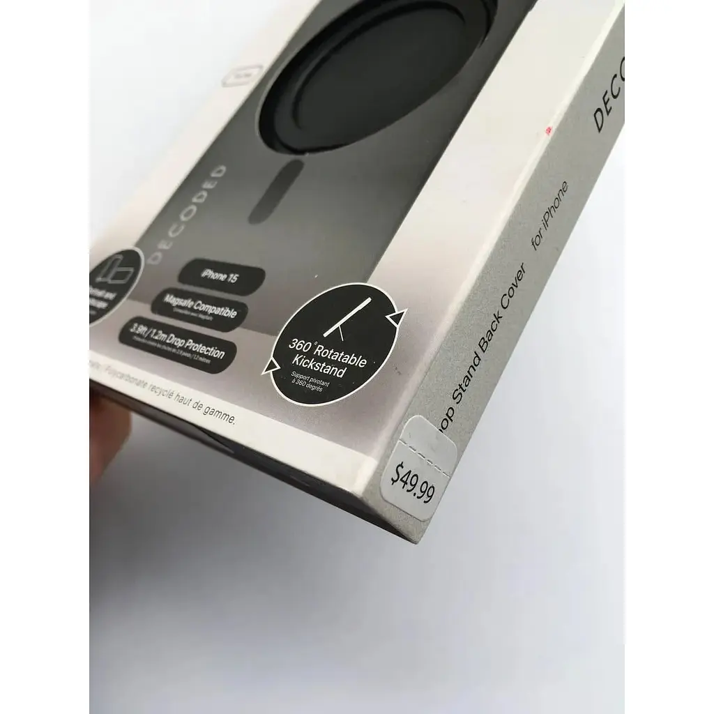 Чехол Decoded Grip MagSafe Case для Apple iPhone 15 (6.1") Clear Black - фото 7