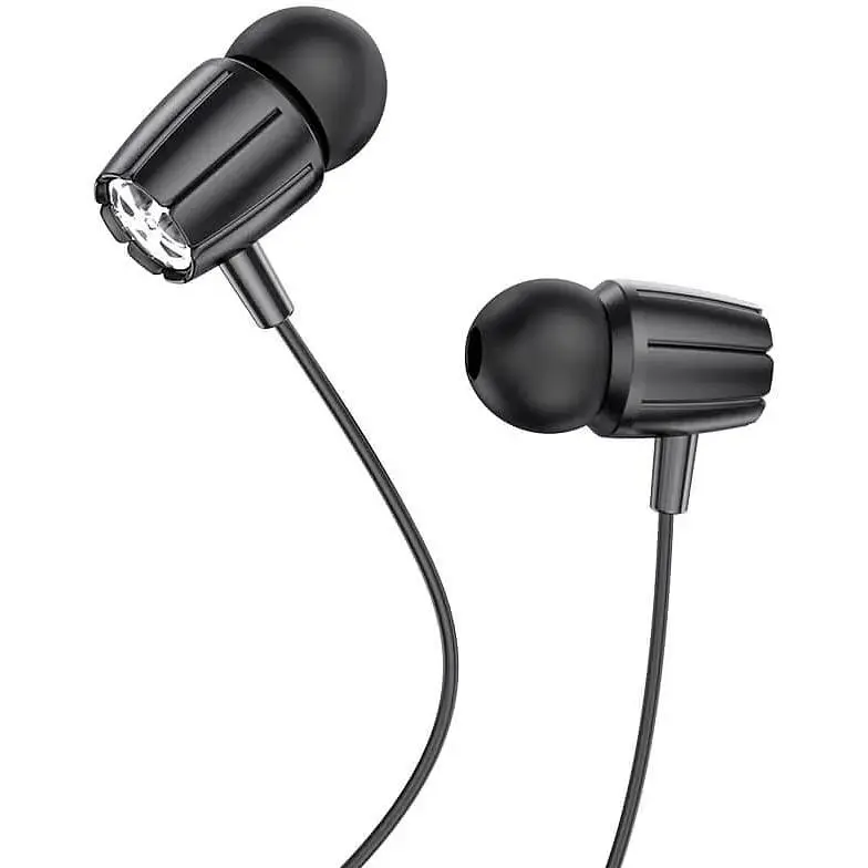 Наушники Hoco Graceful universal earphones with mic M88 черные - фото 3