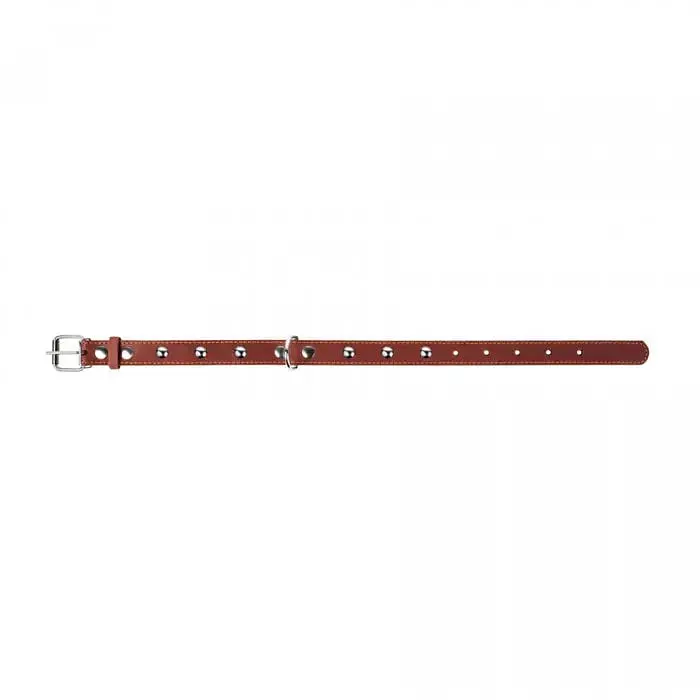 Нашийник Collar одинарний з прикрасами, 32-40х2 см, коричневий - фото 3