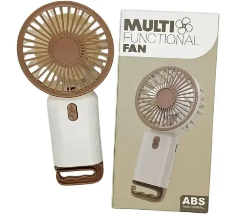 Портативний міні-вентилятор Multi Fan RL-07 акумуляторний USB Коричневий - фото 5