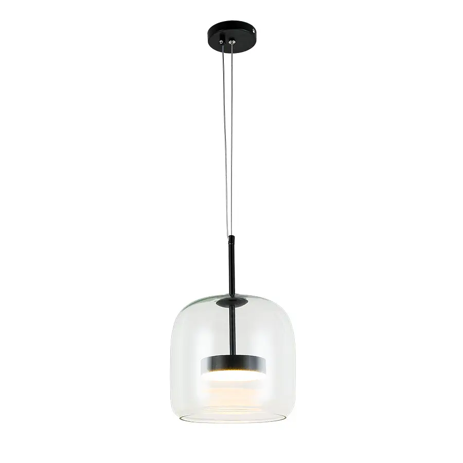 Світильник підвісний LED Levistella 909XL157-1 led (220) BK+CL, 9W, Чорний + прозорий, сучасний стиль для вітальні - фото 2