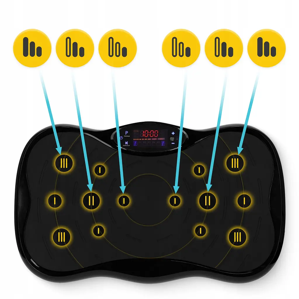 Віброплатформа для тренувань 4FIZJO Ultra+ з пультом та еспандерами Black (P-5905973402873) - фото 4