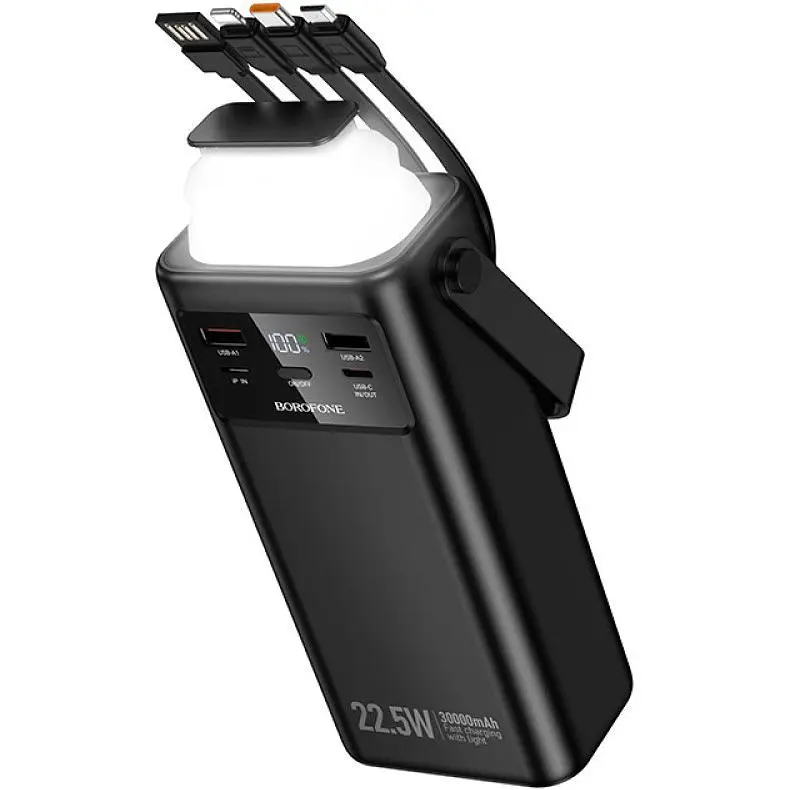 Зовнішній акумулятор Borofone BJ65 30000mAh 22.5W Black [161204] - фото 4