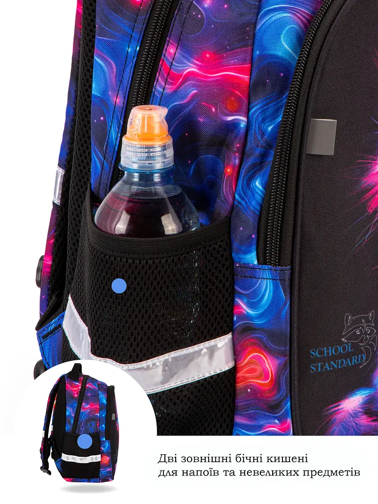 Ортопедический рюкзак 3 в 1 с пеналом и мешком для девочки School Standard 375 гр 17 литров разноцветный - фото 10