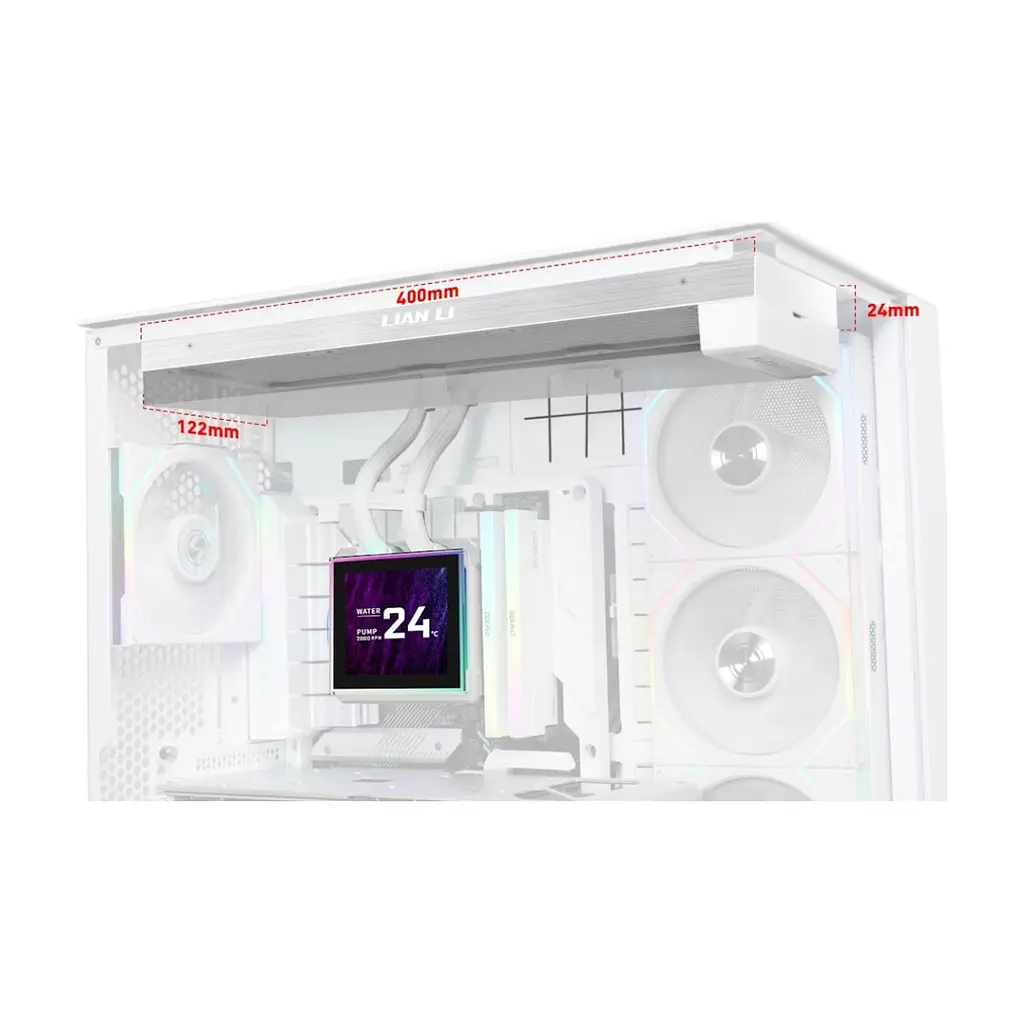Система рідинного охолодження Lian Li HydroShift II LCD-S 360N FANLESS, White (G89.GHS2LCDS36NW.00) - фото 5