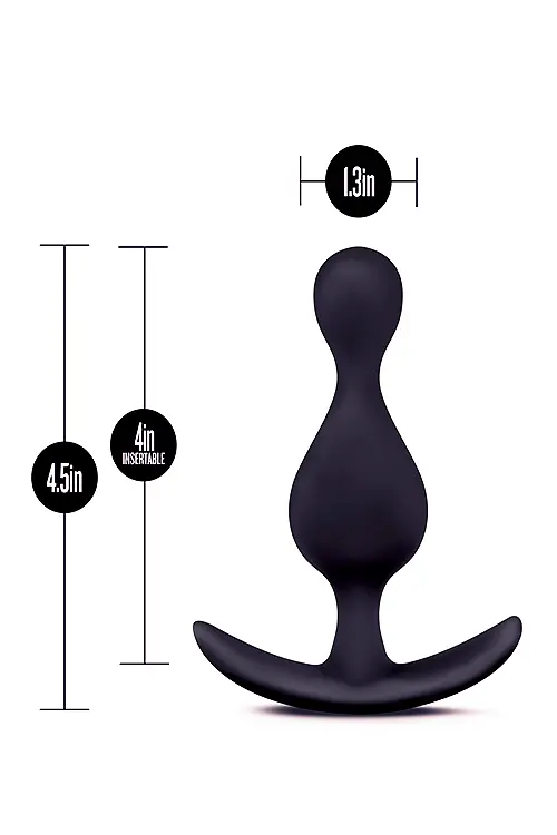 Анальная пробка Anal Adventures Platinum 12 см (черный) - фото 4