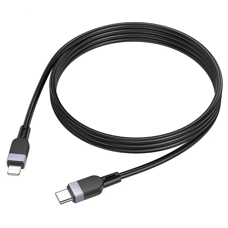 Дата кабель Hoco X109 Energy silicone Type-C to Lightning (1m) Black - фото 3