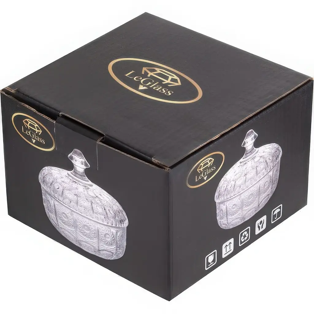 Конфетница LeGlass 11.5х11.5х11.5 см (355-167) - фото 4