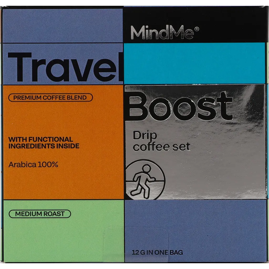 Мікс набір 5 видів дріп-кави MindeMe Travel Boost з функціональними інгредієнтами 120 г (10 пакетиків x 12 г) - фото 2