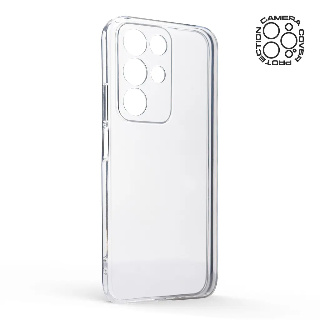 Прозрачный чехол для Realme C85 4G с защитой камеры, тонкий, силиконовый, бесцветный, ударостойкий, противоударный бампер c закрытой камерой, ArmorStandart (ARM89905) - фото 2