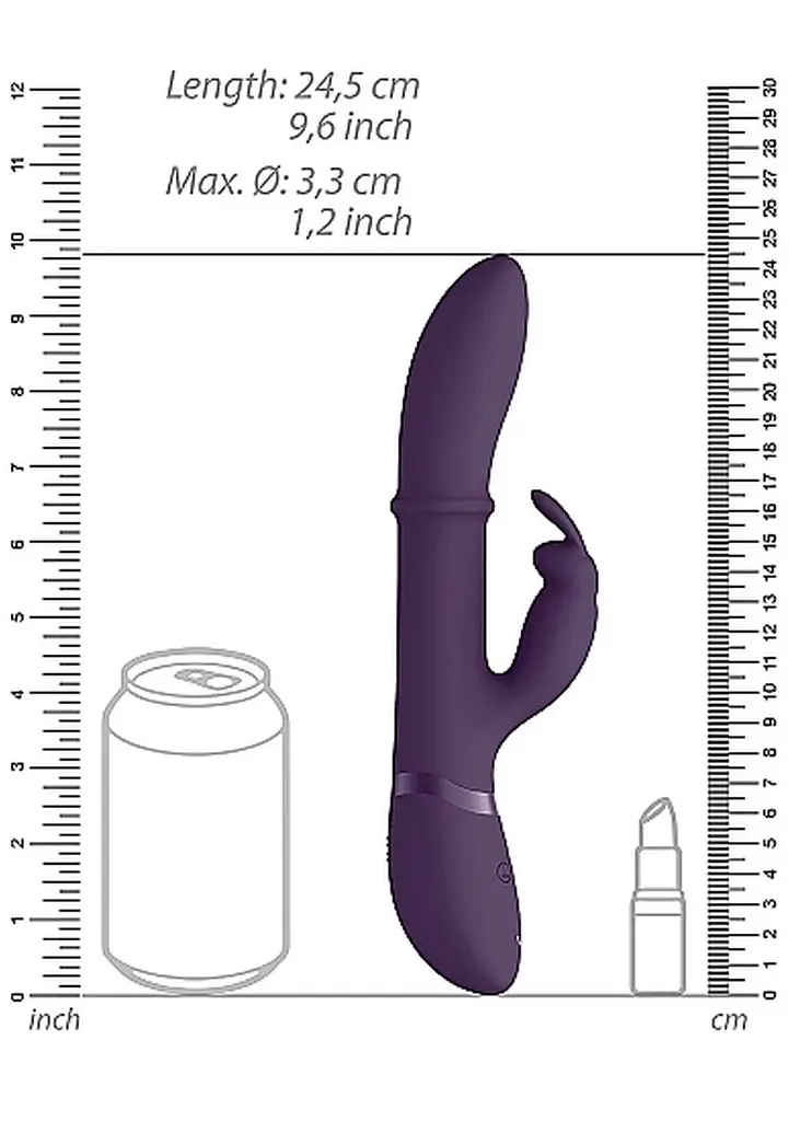 Вибратор-кролик ShotsToys Halo 24.5 см (фиолетовый) - фото 23