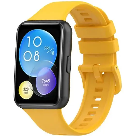 Ремінець DK для Huawei Watch Fit 2 Silicone Sport Full Light Classic (yellow) - фото 2