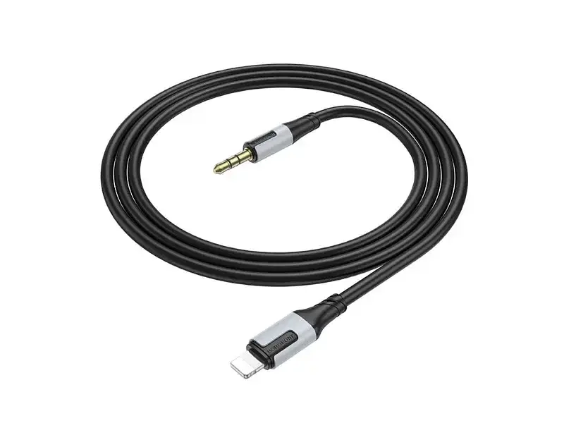 Кабель Borofone BL19 Creator Digital Audio Conversion Cable Lightning to AUX 1m Black (6941991108327) - фото 2
