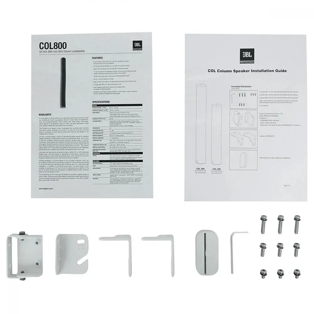 Акустические колонки JBL COL800 White (JBL-COL800-WH) - фото 6