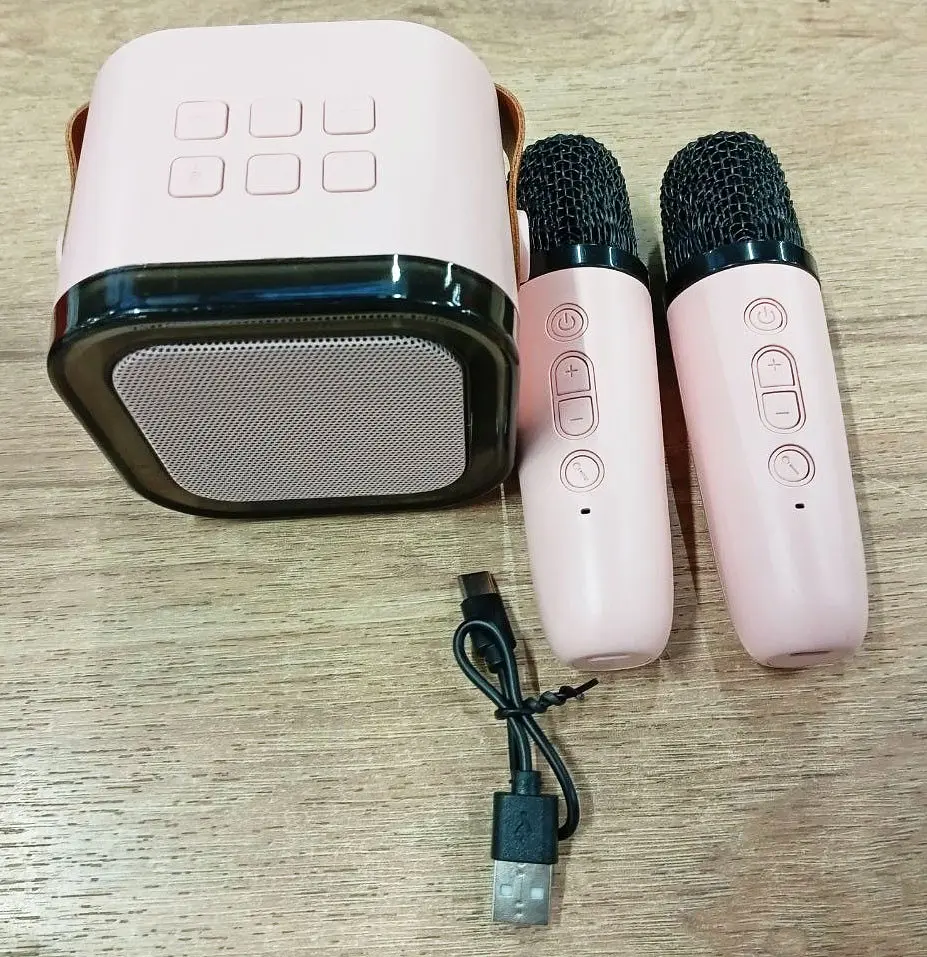 Детская портативная Bluetooth колонка с 2 микрофонами 10Вт с RGB подсветкой Мини караоке 2000mAh K12 - фото 10