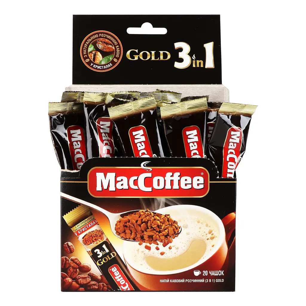 Напиток кофейный MacCoffee Gold 3 в 1, 16 г (725395) - фото 4