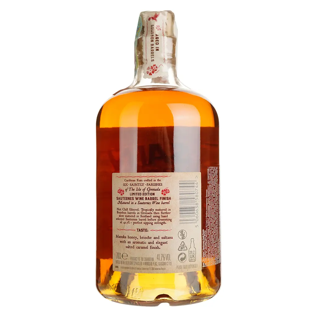 Ром Six Saints Sauternes Cask Finish Caribbean Rum 41.7% 0.7 л в подарунковій упаковці - фото 2
