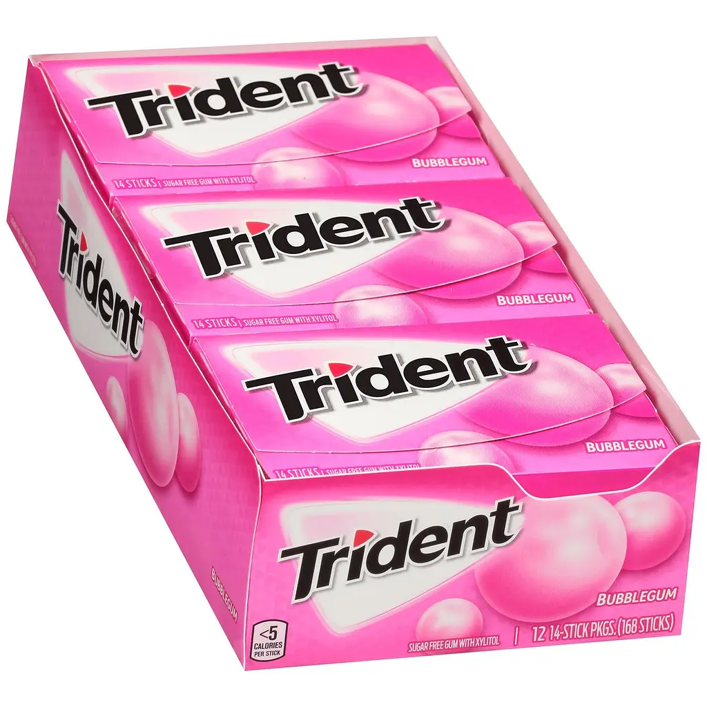 Жуйки Trident Bubble Gum 14 sticks - фото 2