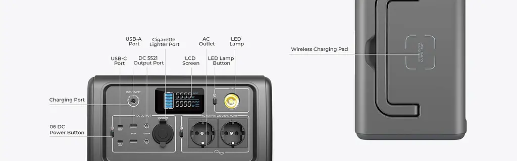 Портативная зарядная станция Bluetti EB70 1000W 716WH - фото 9
