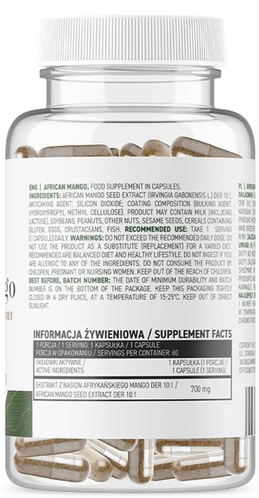Натуральная добавка OstroVit Vege African Mango, 60 вегакапсул - фото 2
