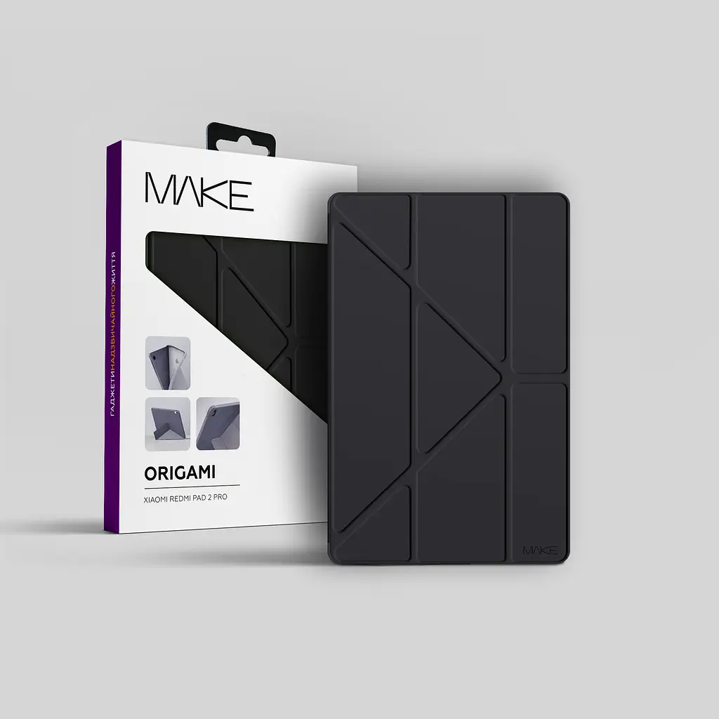 Чохол-книжка MAKE Xiaomi Redmi Pad 2 Pro Origami Black - фото 2