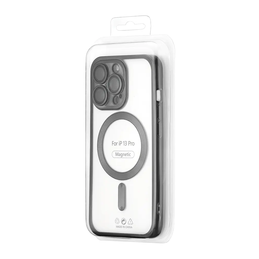 Чохол Ductil Metallic Edge with MagSafe (Protected Camera & Lens) iPhone 13 Pro Black - фото 2