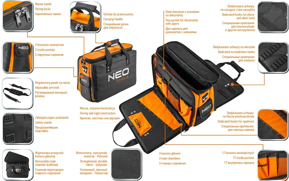 Сумка для інструменту, поліестер 600D Neo Tools hoz0012840 - фото 3