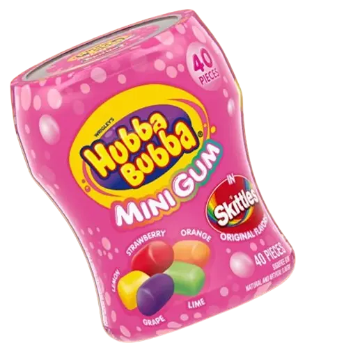 Жувальна гумка Hubba Bubba Skittles Flavored Mini Gum 40шт - фото 2