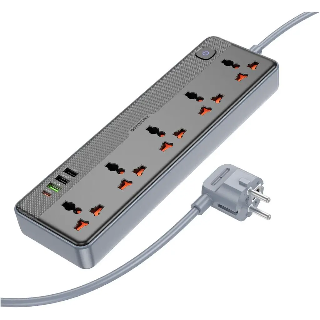 Мережевий фільтр Borofone BAC5A Lord Black (6941991111501) [133990] - фото 5