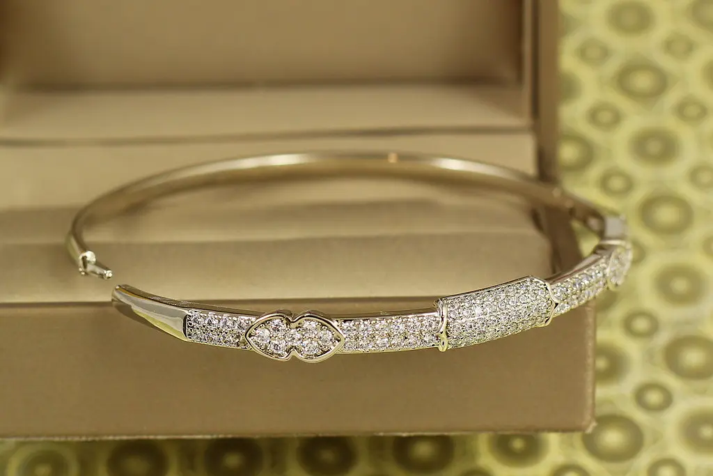 Браслет бенгл Xuping Jewelry Козир від 17 см до 19 см сріблястий - фото 2