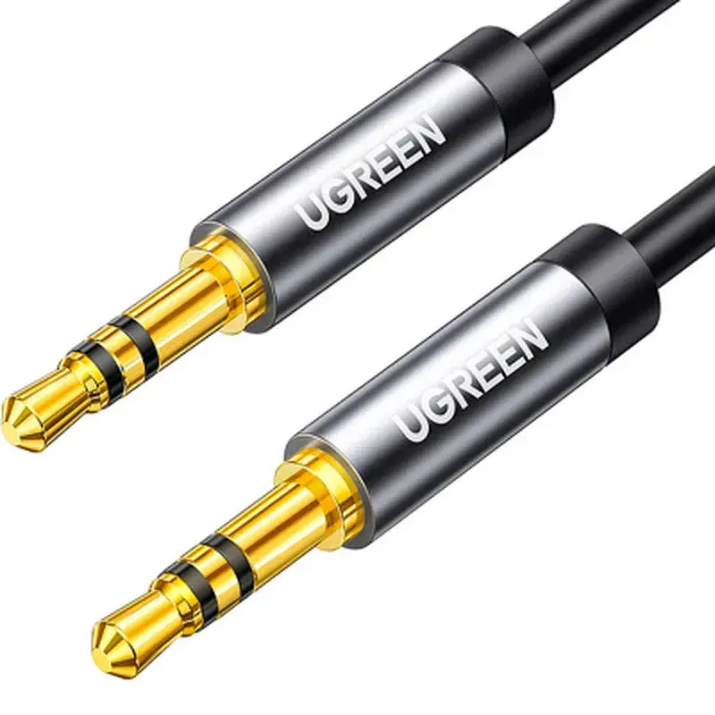Кабель мультимедійний 3.5mm M to 3.5mm M 0.5m AV119 black Ugreen (10732)