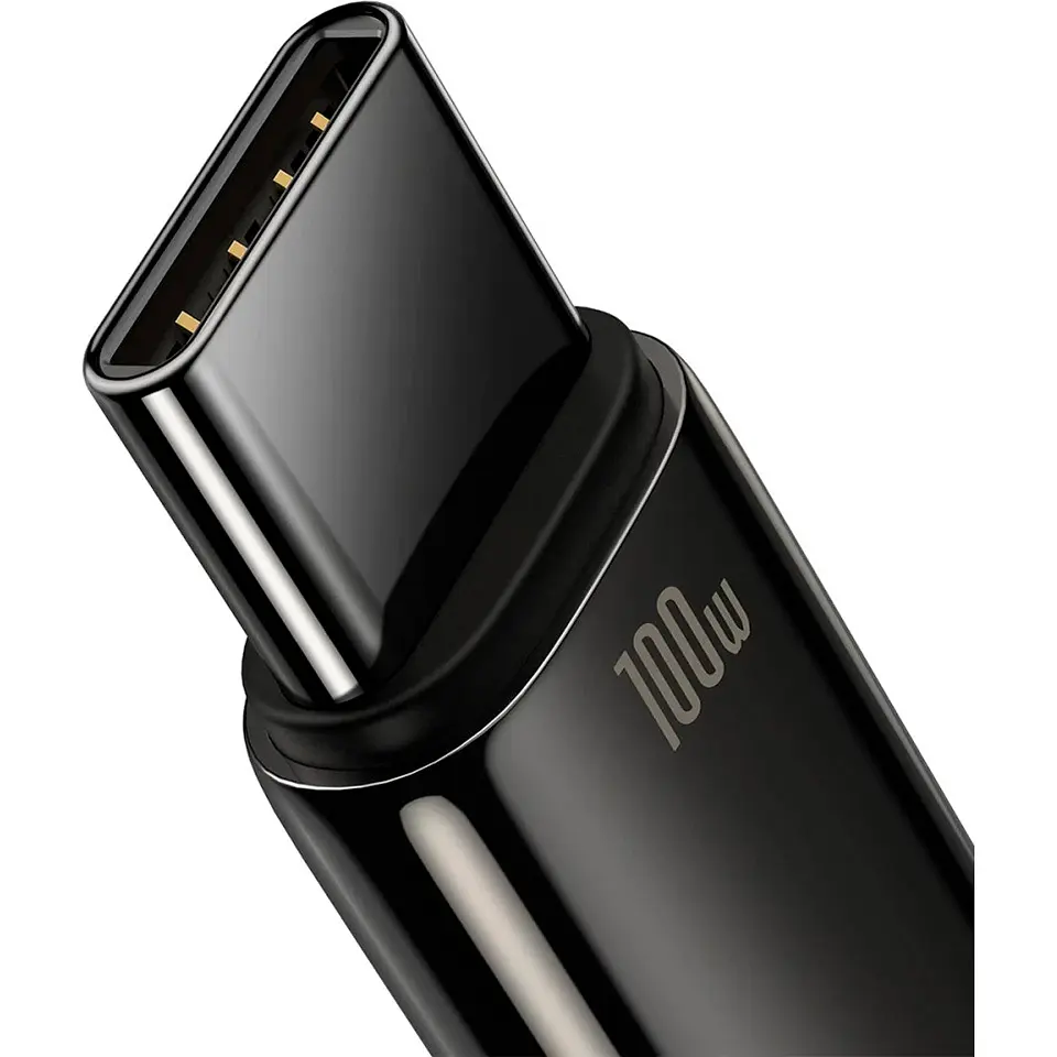 Кабель Baseus Tungsten Gold USB-A to USB-C 1m Black (CAWJ000001) [106122] - фото 4