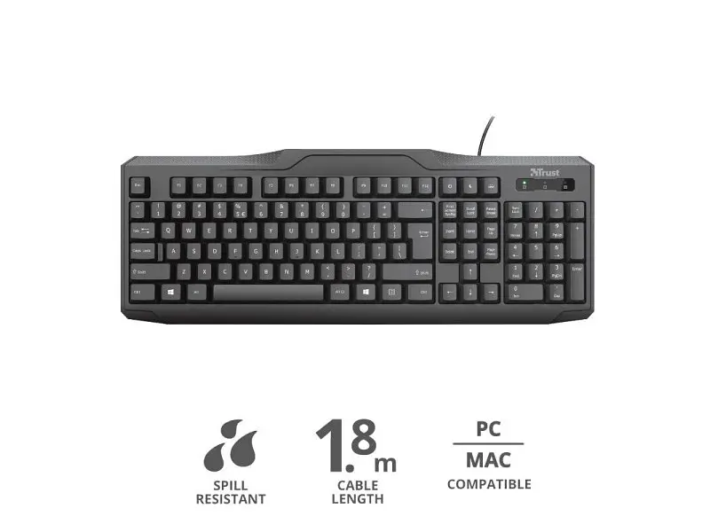 Клавіатура Trust Classicline Keyboard RU USB (20626) - фото 4