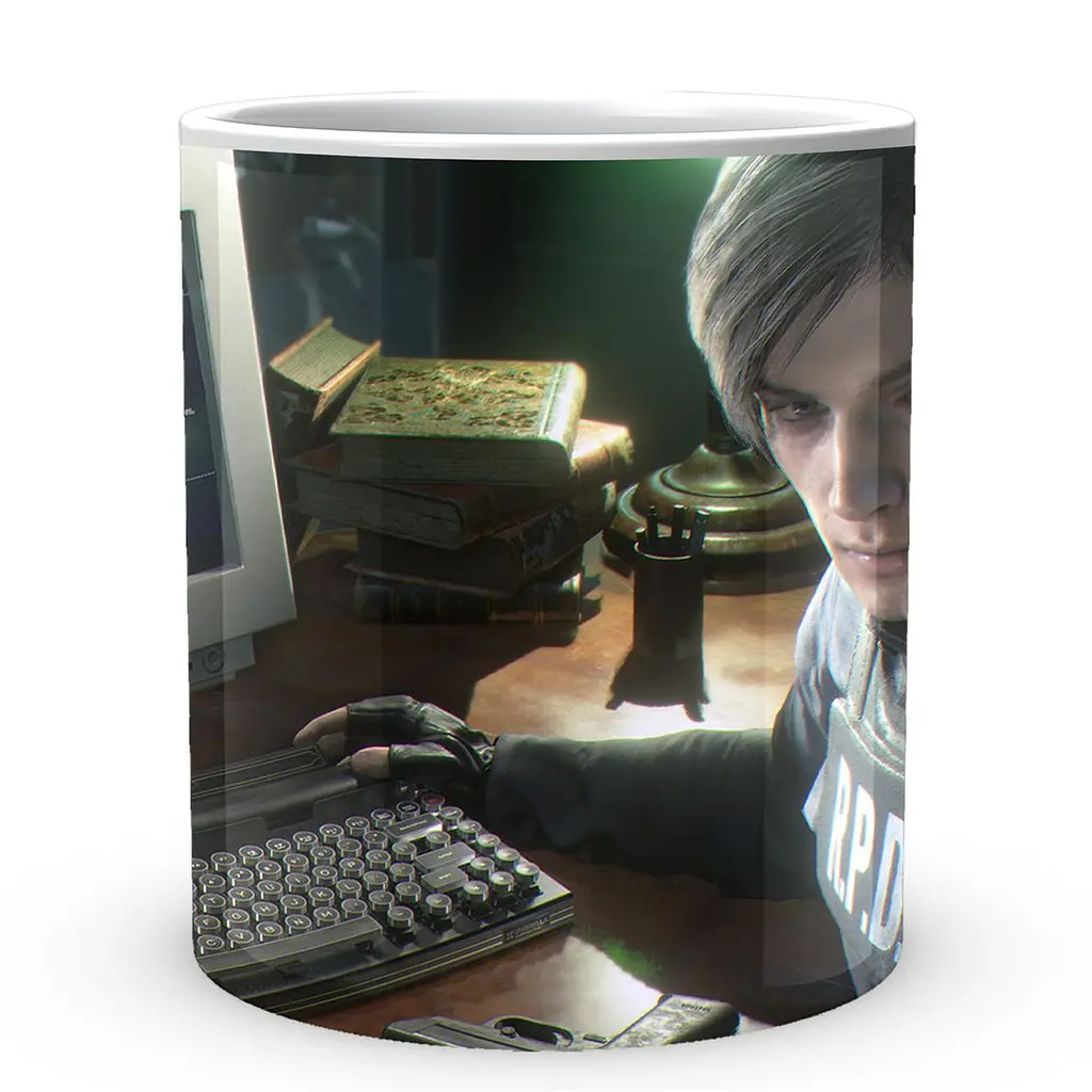 Кухоль GeekLand Resident Evil Оселя Зла Леон RE 002.15 330 мл білий - фото 2