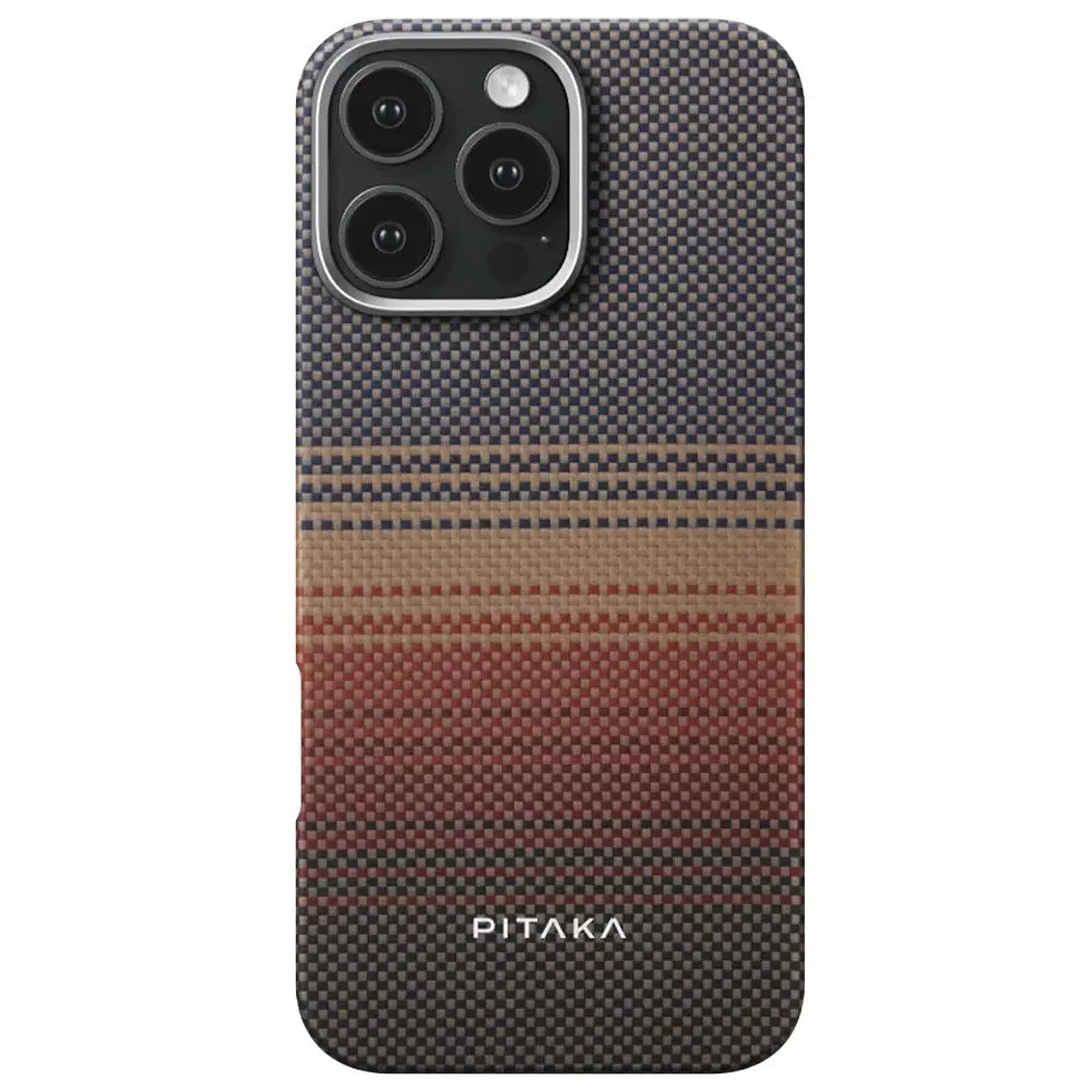 Оригінальний протиударний чохол для iPhone 16 Pro Pitaka Tactile Woven Case Sunset (KI1601SU) - фото 3
