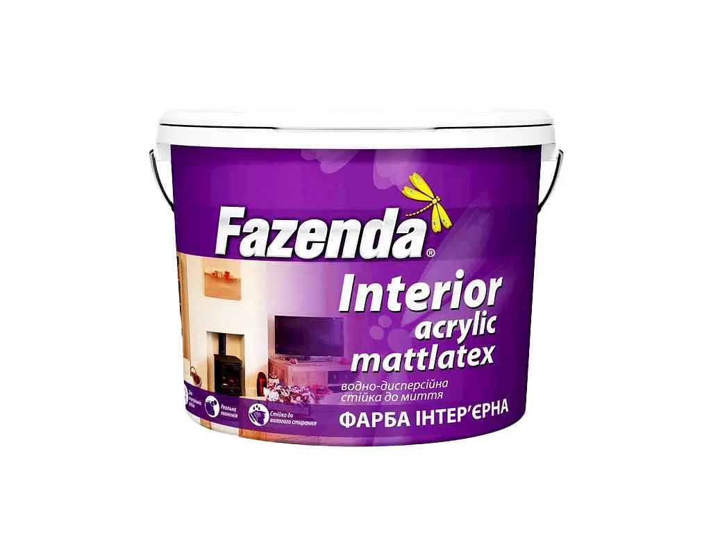 Фарба інтер' єрна FAZENDA 6,3кг Бiлий ВДА Interior