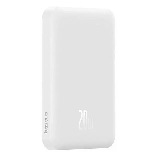 Магнітний павербанк Baseus Magnetic 5000 mAh 20 W з бездротовою зарядкою MagSafe та індикатором заряду білий - фото 3