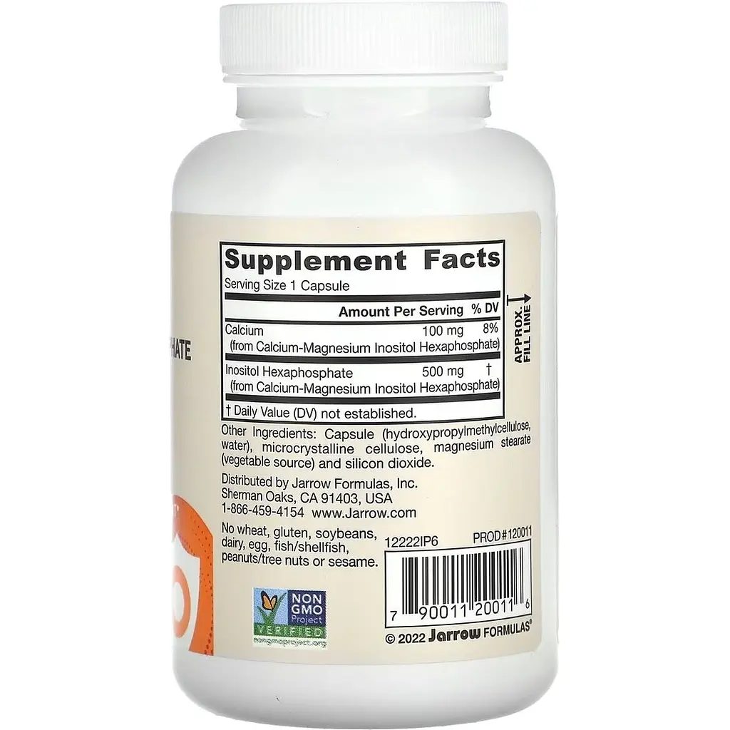 Інозитолгексафосфат Jarrow Formulas Vegan IP6 500 мг 120 вегетаріанських капсул - фото 2