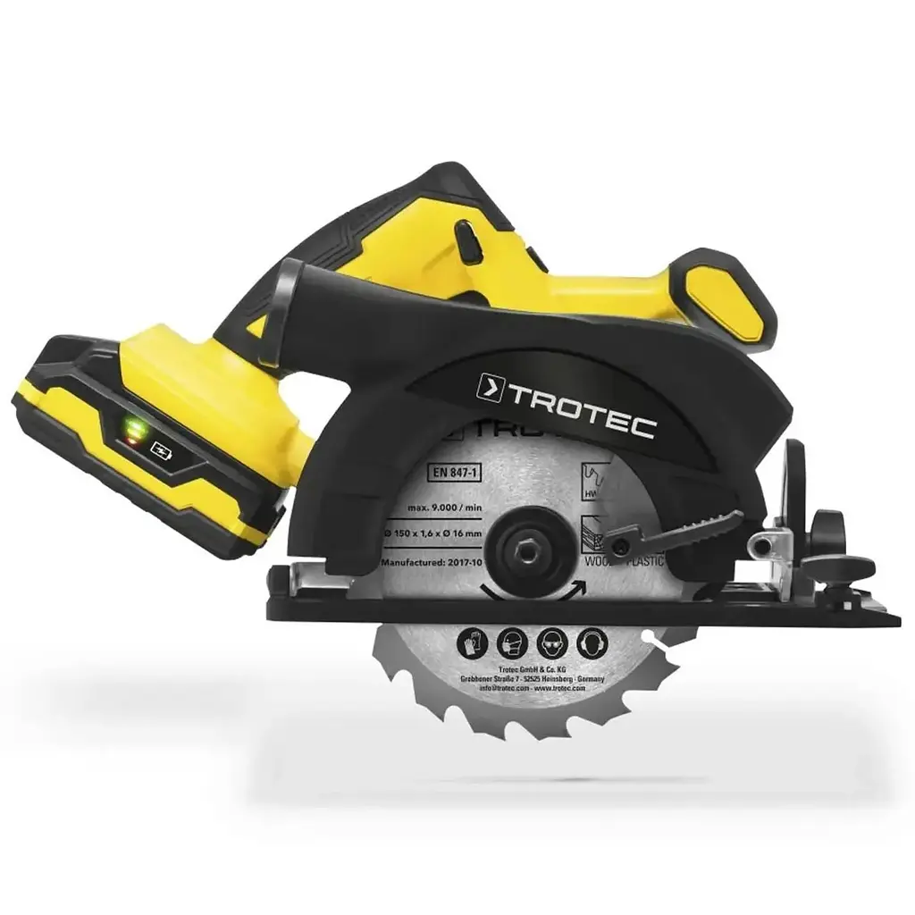 Пила циркулярна Trotec PCSS 10-20V + кейс ручна акумуляторна - фото 2