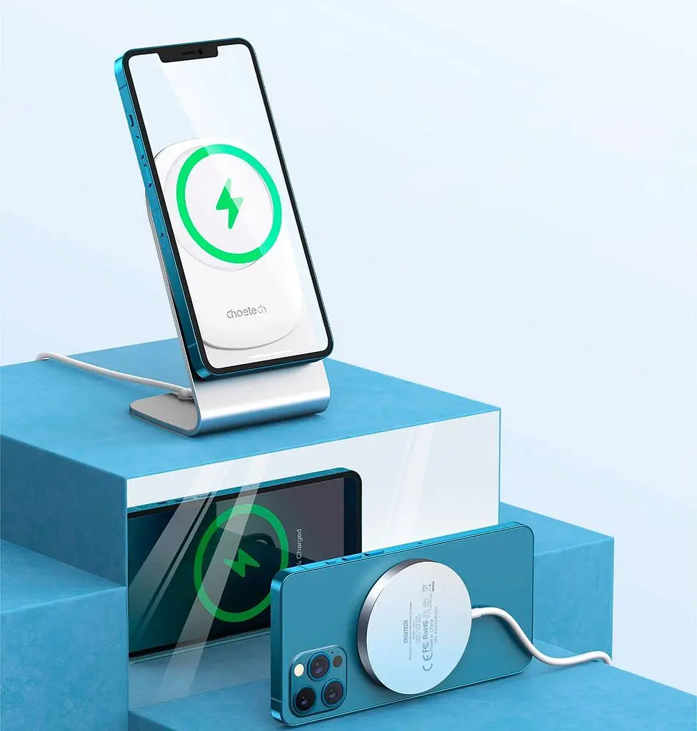 Бездротовий зарядний пристрій Choetech T518-BE Wireless Magenetic Charger Blue [101515] - фото 4
