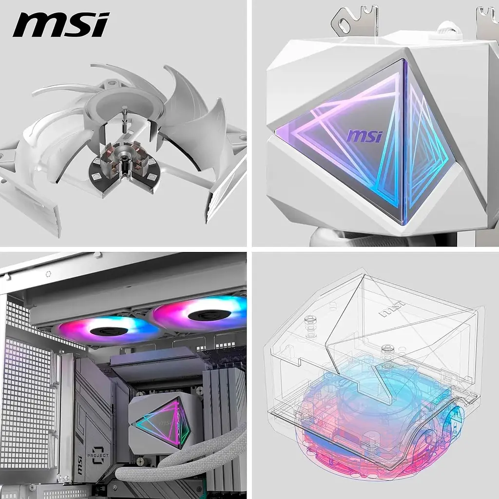 Система водяного охолодження MSI MAG CoreLiquid I240 White [149440] - фото 5